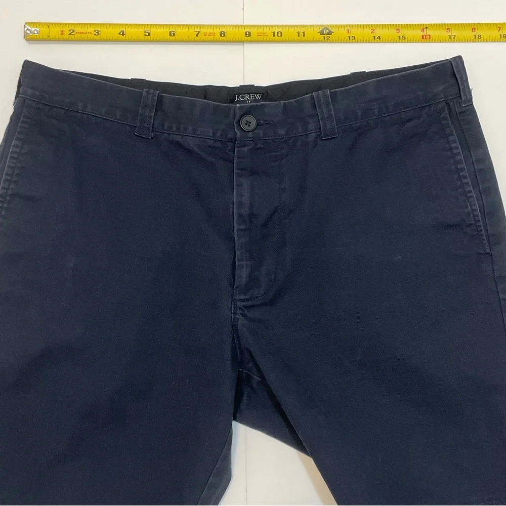 J. Crew Gramercy Men's Navy 100% Cotton Chino Shorts Size 34 W